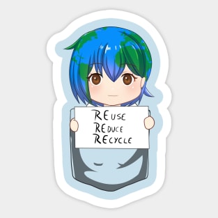 Earth-chan Sticker
